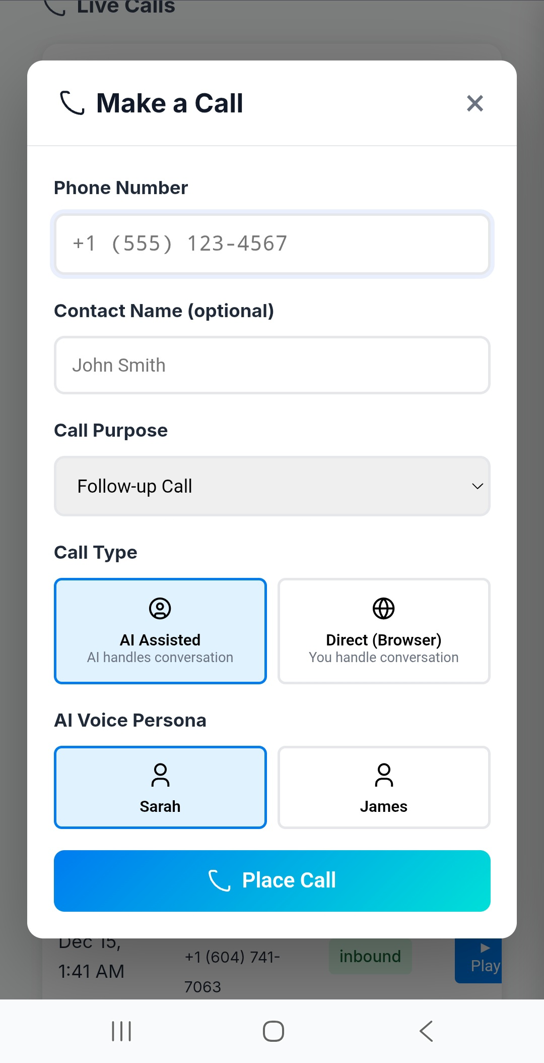 Mobile Dialpad