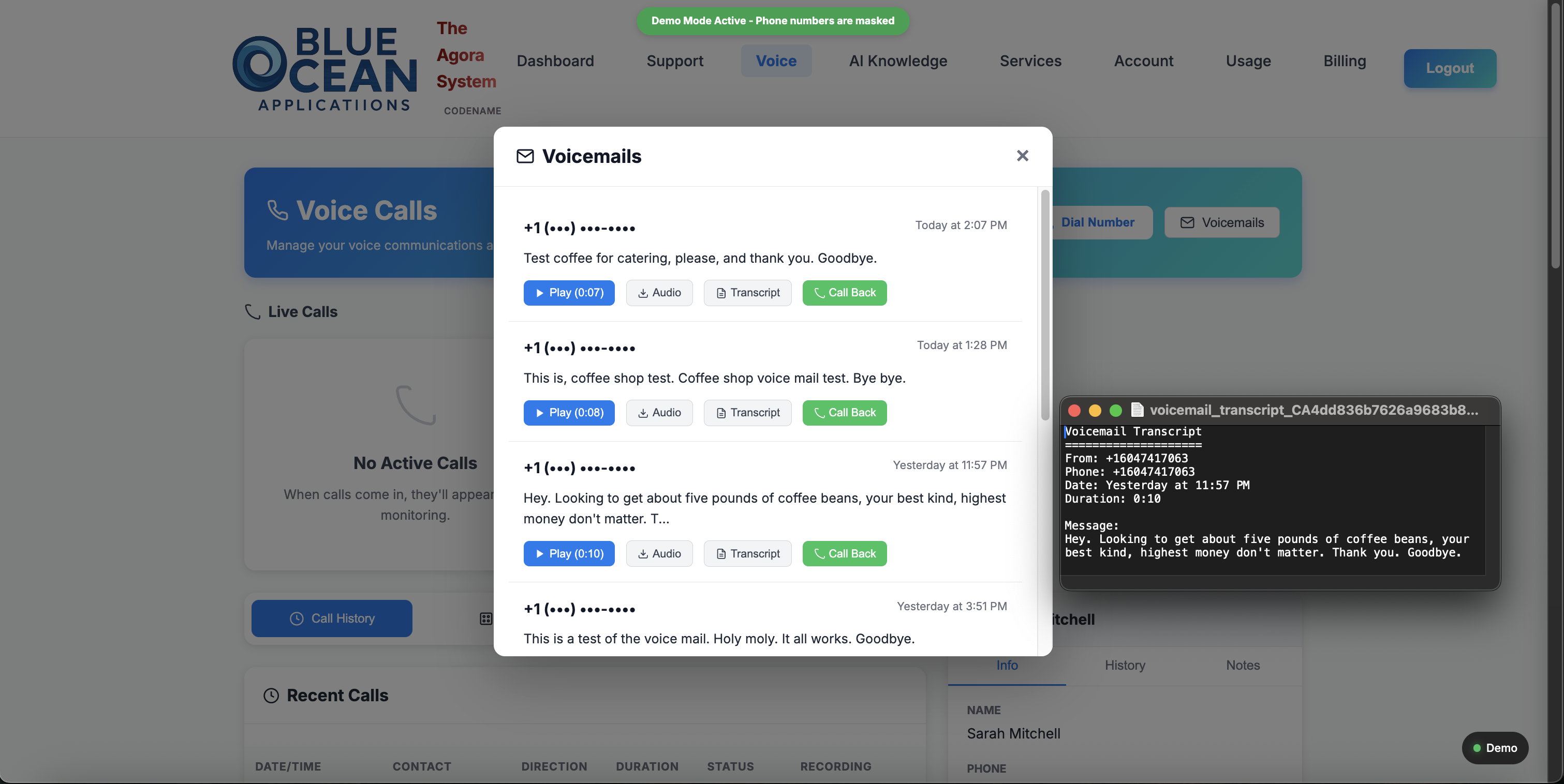 Voicemail Transcription